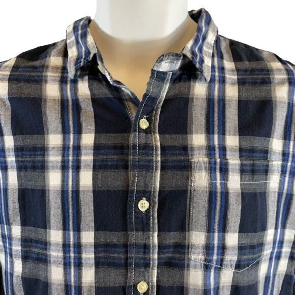 JACS Men's Size M Plaid Button-Down Long-Sleeve Shirt, 100% Cotton Medium - Picture 2 of 4